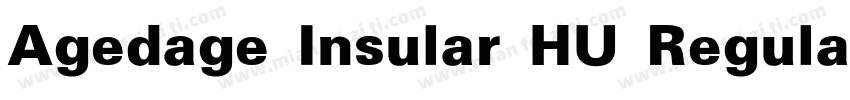 Agedage Insular HU Regular字体转换